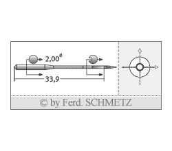 Strojové ihly pre priemyselné šijacie stroje Schmetz 265 SPI 90