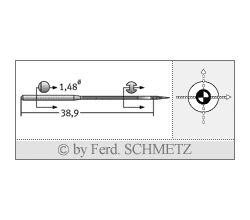 Strojové ihly pre priemyselné šijacie stroje Schmetz B-1014 SUK 80
