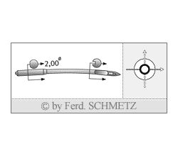 Strojové ihly pre priemyselné šijacie stroje Schmetz 329160