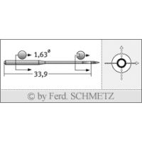 Strojové ihly pre priemyselné šijacie stroje Schmetz 287 WK H KK 80