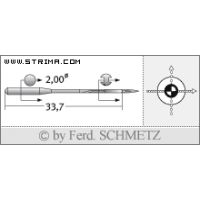 Strojové ihly pre priemyselné šijacie stroje Schmetz B-155 SUK 110