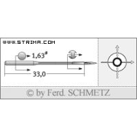 Strojové ihly pre priemyselné šijacie stroje Schmetz 503 (SC) 100