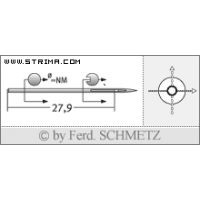 Strojové ihly pre priemyselné šijacie stroje Schmetz 292100