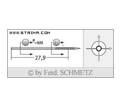 Strojové ihly pre priemyselné šijacie stroje Schmetz 292 90