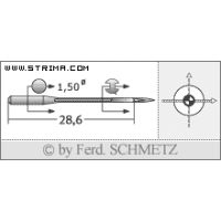 Strojové ihly pre priemyselné šijacie stroje Schmetz 82X13 SES 110