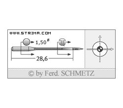 Strojové ihly pre priemyselné šijacie stroje Schmetz 82X13 SES 110