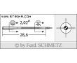 Strojové ihly pre priemyselné šijacie stroje Schmetz MY 1072 90