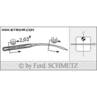 Strojové ihly pre priemyselné šijacie stroje Schmetz UY 154 GHS 100