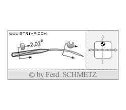 Strojové ihly pre priemyselné šijacie stroje Schmetz UY 154 GFS 75