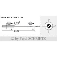 Strojové ihly pre priemyselné šijacie stroje Schmetz 501 SUK 130