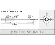 Strojové ihly pre priemyselné šijacie stroje Schmetz 34 (R) 100