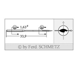 Strojové ihly pre priemyselné šijacie stroje Schmetz 34 PCR 65