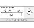 Strojové ihly pre priemyselné šijacie stroje Schmetz 551 75
