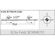 Strojové ihly pre priemyselné šijacie stroje Schmetz 551 SES 75