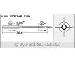 Strojové ihly pre priemyselné šijacie stroje Schmetz UY 108 GS 75
