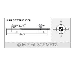Strojové ihly pre priemyselné šijacie stroje Schmetz TQX1 SUK 85