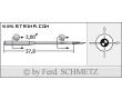 Strojové ihly pre priemyselné šijacie stroje Schmetz B-67 SUK 70