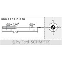Strojové ihly pre priemyselné šijacie stroje Schmetz B-67 SUK 100