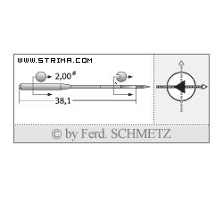 Strojové ihly pre priemyselné šijacie stroje Schmetz 134-35 SD1 150