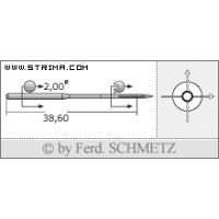 Strojové ihly pre priemyselné šijacie stroje Schmetz DVX57 SPI 130