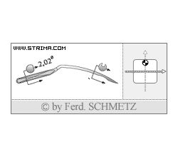 Strojové ihly pre priemyselné šijacie stroje Schmetz 1669 E EO SES 90