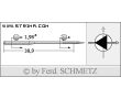 Strojové ihly pre priemyselné šijacie stroje Schmetz 332 D 140