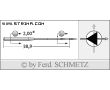 Strojové ihly pre priemyselné šijacie stroje Schmetz 135X16 TRI 130