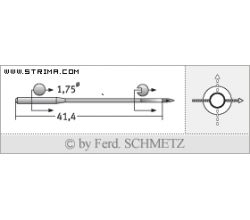 Strojové ihly pre priemyselné šijacie stroje Schmetz TQX3 140