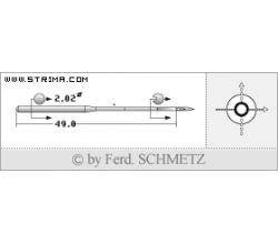 Strojové ihly pre priemyselné šijacie stroje Schmetz 2331 F 140