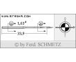 Strojové ihly pre priemyselné šijacie stroje Schmetz 16X231 SKF 80