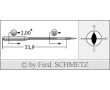 Strojové ihly pre priemyselné šijacie stroje Schmetz 4463 KK S 100
