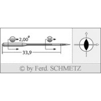 Strojové ihly pre priemyselné šijacie stroje Schmetz 4463 KK S 100