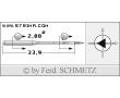 Strojové ihly pre priemyselné šijacie stroje Schmetz 134 DH 120