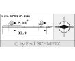 Strojové ihly pre priemyselné šijacie stroje Schmetz 134 PCR 130