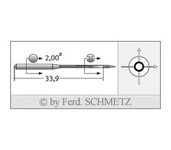Strojové ihly pre priemyselné šijacie stroje Schmetz 1373 H 100