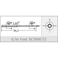 Strojové ihly pre priemyselné šijacie stroje Schmetz UY 180 GS 150